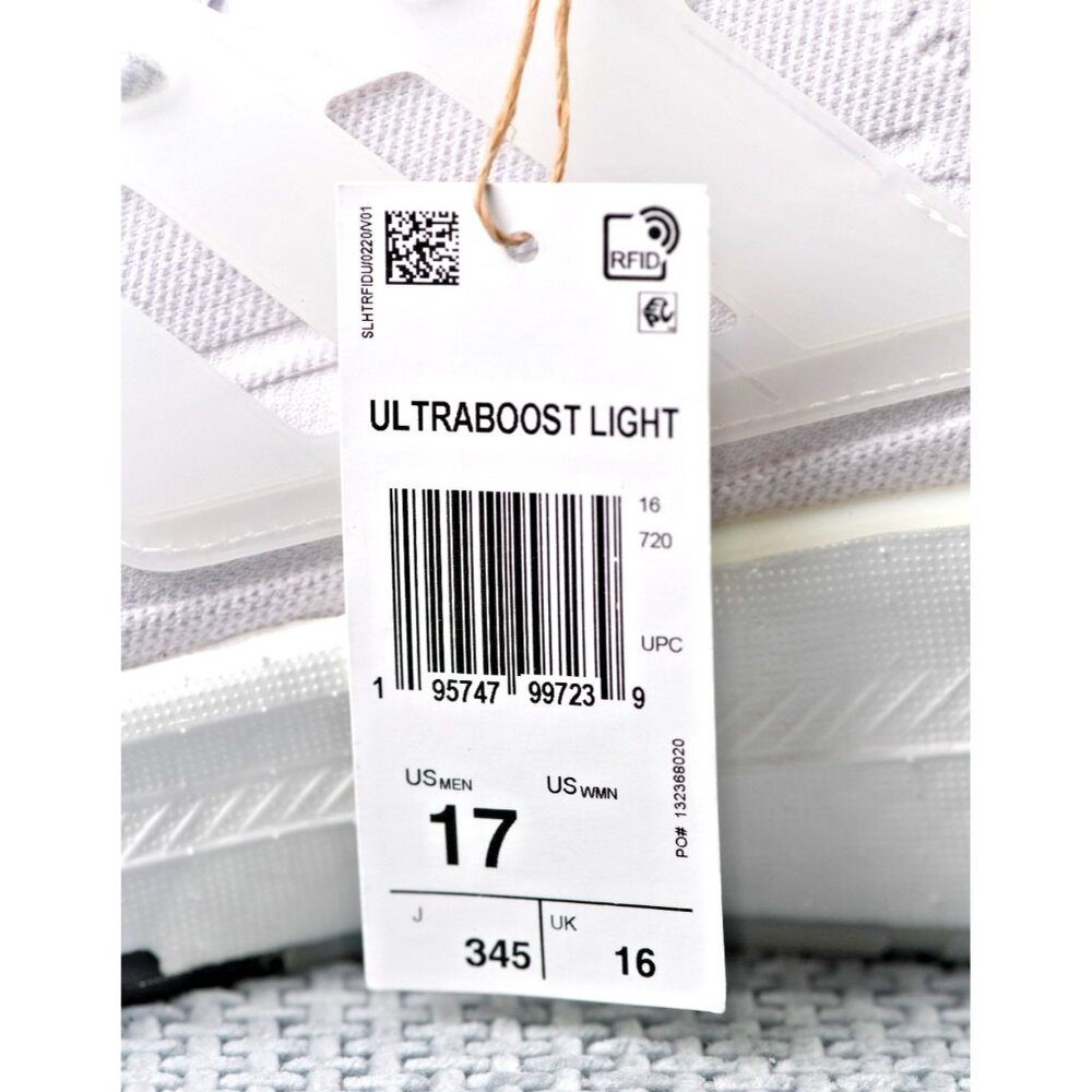 New! Size: 17 Men | Adidas Ultraboost Light | Triple White | GY9350 - Picture 14 of 16